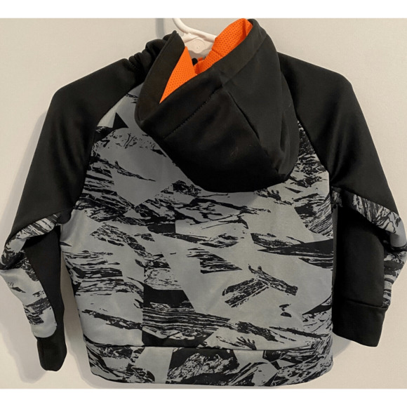 Nike Dri-Fit Camo Zip Up Sweatshirt Baby Infant 18m Black Gray Neon Orange - Picture 9 of 9